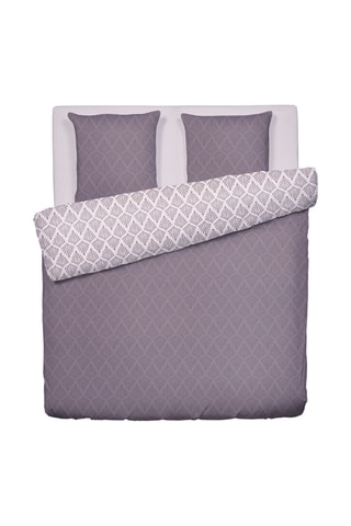 Parure copripiumino in raso di cotone 80 fili/cm² Vibrance végétale - Viola