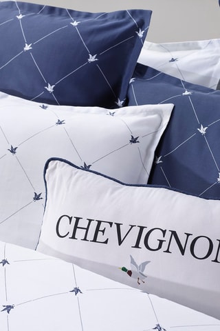 Parure copripiumino in raso di cotone 80 fili/cm² Canards Evy - Blu