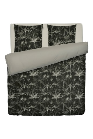 Parure copripiumino in raso di cotone 80 fili/cm² Eden noir - Nero