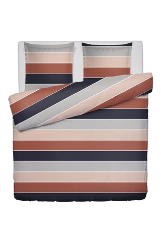 Parure copripiumino in raso di cotone 80 fili/cm² Terres douces - Marrone