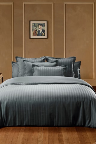 Parure copripiumino in raso di cotone 80 fili/cm² Jacquard - Grigio