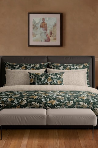 Parure copripiumino in raso di cotone 80 fili/cm² Esprit Jungle - Kaki