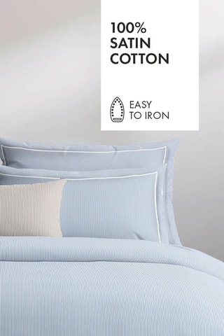 Parure copripiumino in percalle di cotone 80 fili/cm² Lyon - Celeste