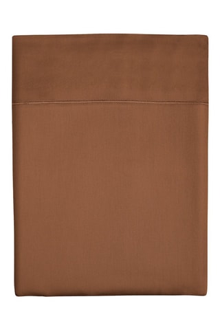 Lenzuolo sopra in cotone 80 fili/cm² Uni 1 baratta - Marrone
