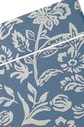 Lenzuolo sopra in raso di cotone 80 fili/cm² Jardin - Blu