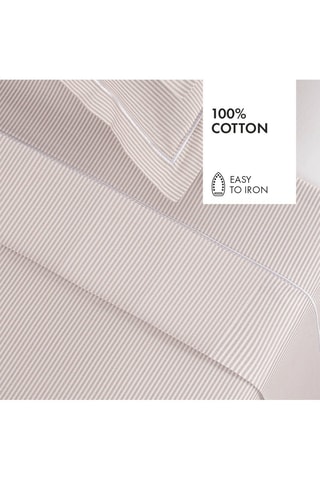 Lenzuolo sopra in raso di cotone 80 fili/cm² Lyon - Taupe