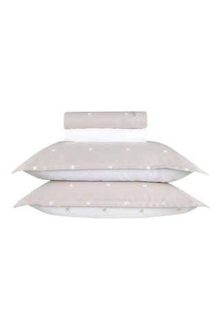 Copriletto in raso di cotone 80 fili/cm² Canards Evy - Taupe