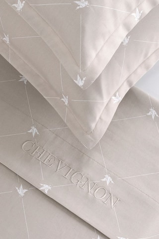 Copriletto in raso di cotone 80 fili/cm² Canards Evy - Taupe