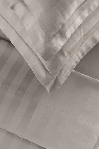 Parure lenzuola in raso di cotone 80 fili/cm² Dobby - Taupe