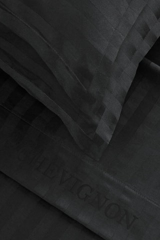 Parure lenzuola in raso di cotone 80 fili/cm² Dobby - Nero