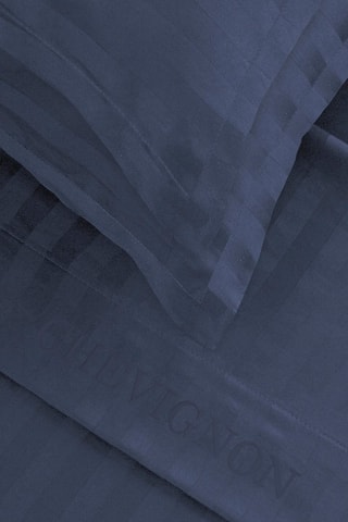 Parure lenzuola in raso di cotone 80 fili/cm² Dobby - Navy