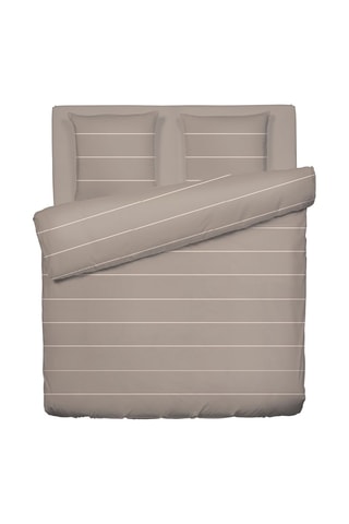 Parure copripiumino in raso di cotone 80 fili/cm² Charles - Taupe