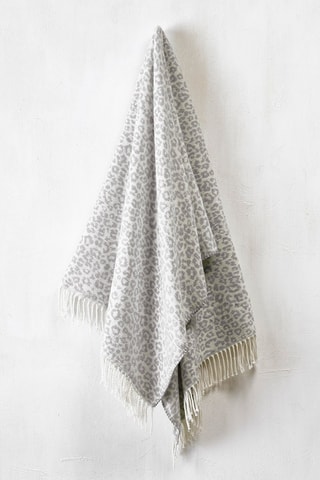 Plaid - Grigio chiaro e bianco - 130 x 170 cm