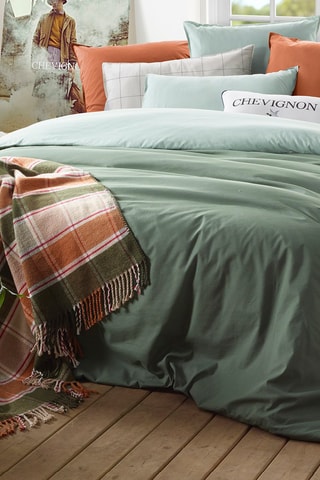 Plaid - Marrone e kaki - 130 x 180 cm