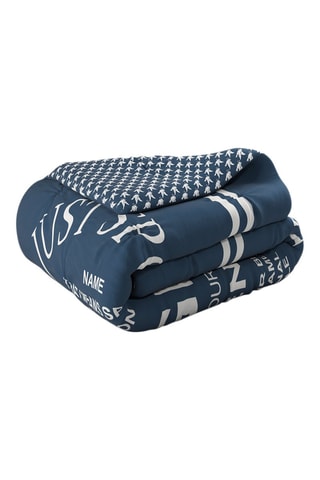 Piumino con stampa Just Sports in cotone 82 fili/cm² - Blu e bianco - 140 x 200 cm