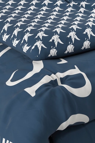 Piumino con stampa Just Sports in cotone 82 fili/cm² - Blu e bianco - 140 x 200 cm