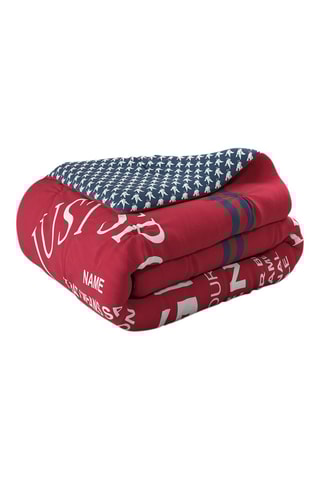 Piumino con stampa Just Sports in cotone 82 fili/cm² - Rosso e blu - 140 x 200 cm