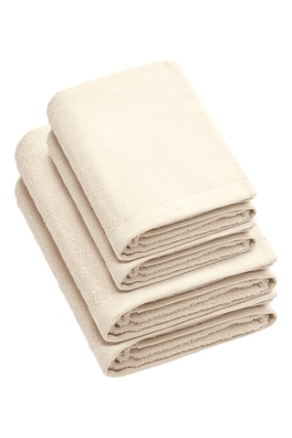 2 toalhas e 2 lençóis de banho Esbranquiçado - 50 x 100 / 70 x 140 cm