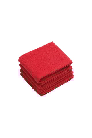 4 asciugamani Lagon - Rosso - 30 x 30 cm