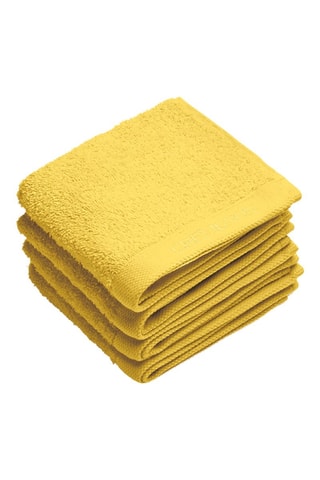 4 asciugamani Lagon - Giallo - 30 x 30 cm