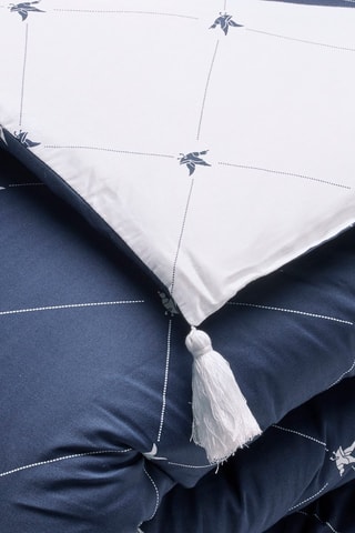 Trapunta in raso di cotone Canard Evy - Blu