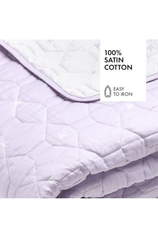 Copriletto in raso di cotone 80 fili/cm² Canards Evy - Lilla