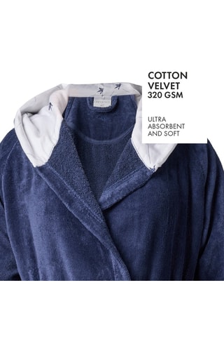 Accappatoio in velluto Canard Evy - Navy