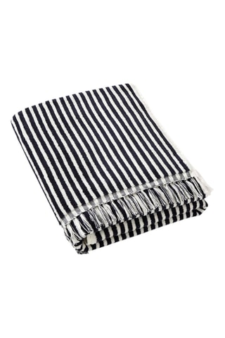 Telo mare a righe Cuba - Blu scuro - 90 x 180 cm