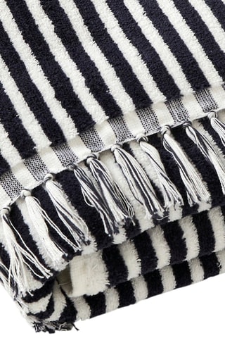 Telo mare a righe Cuba - Blu scuro - 90 x 180 cm