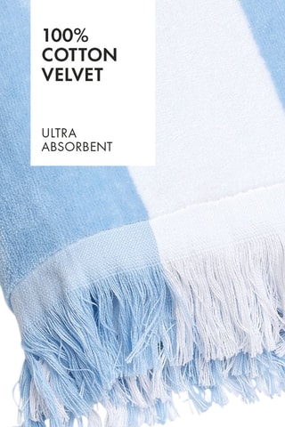 Telo mare Taïwan - Azzurro - 100 x 180 cm