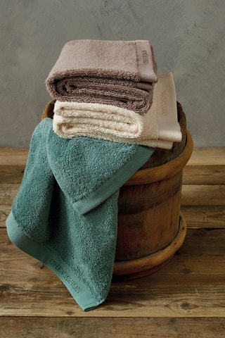 4 guanti da bagno - Verde bottiglia