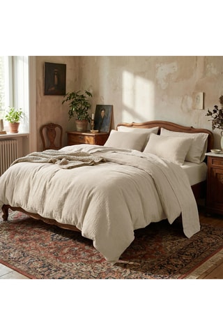 Federa cuscino alla francese in garza di cotone Uni - 85 fili/cm² - Taupe