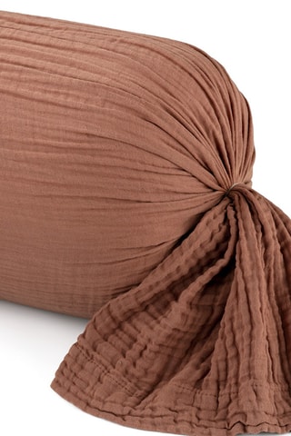 Federa cuscino alla francese in garza di cotone Uni - 85 fili/cm² - Terracotta