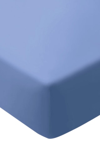 Lenzuolo sotto in cotone percalle Uni - 80 fili/cm² - Celeste