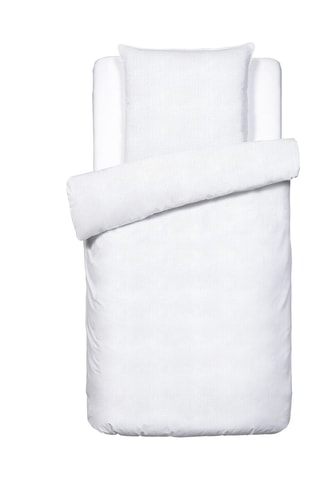 Parure copripiumino in garza di cotone Uni - 85 fili/cm² - Bianco