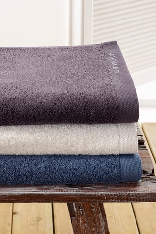 Telo bagno Lagon - Grigio scuro - 100 x 150 cm