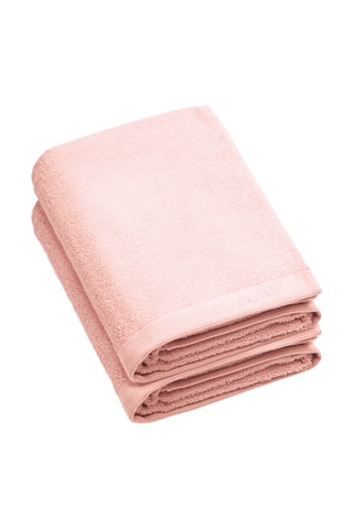2 toalhas de banho Lagon - Rosa-salmão - 70 x 140 cm