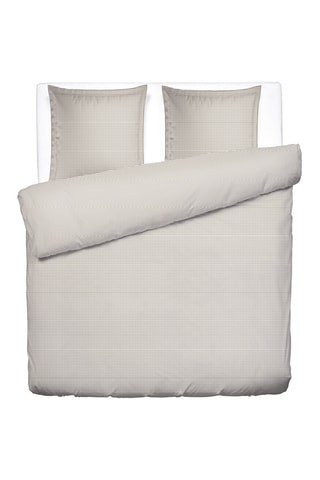 Parure copripiumino in raso di cotone Elégance brisée - 80 fili/cm² - Taupe