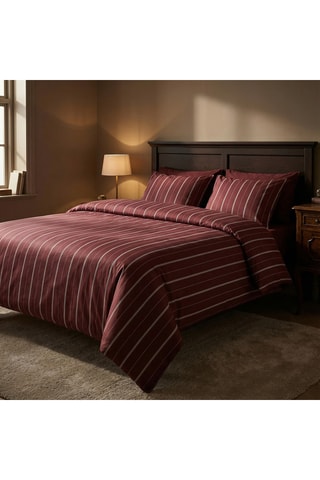 Parure copripiumino in raso di cotone Elior - 80 fili/cm² - Bordeaux