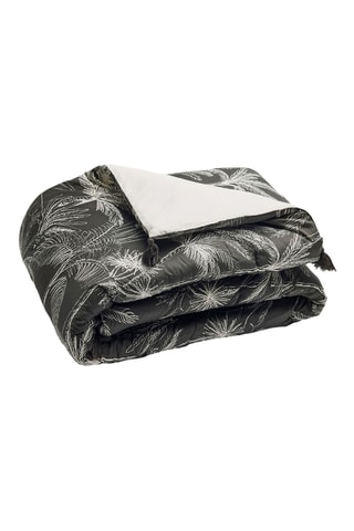 Trapunta in raso di cotone Eden Noir - Nero - 140 x 200 cm