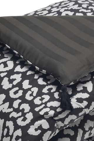 Trapunta in raso di cotone Noir Fauve - Nero - 140 x 200 cm