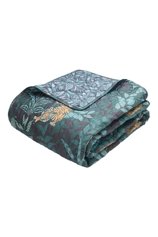 Copriletto in raso di cotone Jaro - 80 fili/cm² - Blu