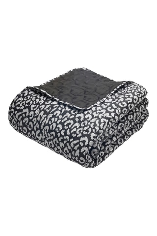 Copriletto in raso di cotone Noir Fauve - 80 fili/cm² - Nero