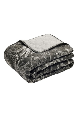 Copriletto in raso di cotone Eden Noir - 80 fili/cm² - Nero