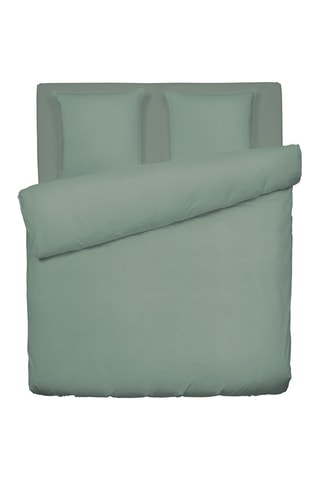 Parure copripiumino in garza di cotone Uni - 85 fili/cm² - Verde acqua