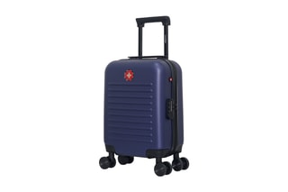Valise cabine low cost (XS) et vanity Wil - 30/46 cm - Bleu