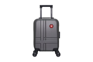 Valise cabine low cost (XS) Uster - 46 cm  - Noir, rouge, argenté et gris