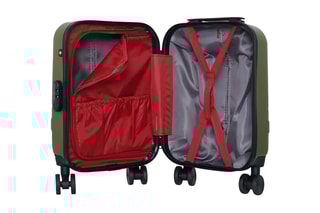 Valise cabine low cost (XS) Uster - 46 cm  - Noir, rouge, vert et argenté