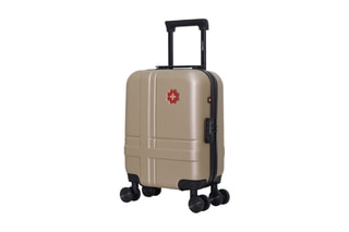 Valise cabine low cost (XS) Uster - 46 cm  - Noir, beige, rouge et argenté