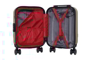 Valise cabine low cost (XS) Uster - 46 cm  - Noir, beige, rouge et argenté